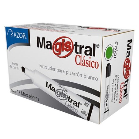 AZO-MAR-83404C / 301.83404 MARCADOR MAGISTRAL CLASICO VERDE C/12