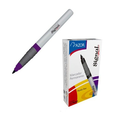AZO-MAR-3000812 / 301.30008 MARCADOR SIGNAL FINO VIOLETA C/12