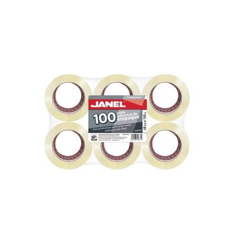 JAN-ADS-E48X1T / 1554815700 CINTA EMPAQUE TRANSP JANEL 48X150 C/6