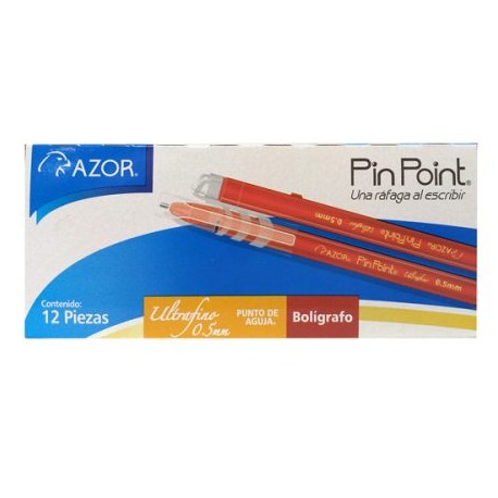 AZO-BOL-6840RO / 301.6840RO BOLIGRAFO PIN POINT ULTRAFINO ROJO C/12