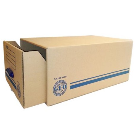 GEO-CJA-49 / 1000116 Caja de archivo GEO kraft con refuerzos gaveta deslizable